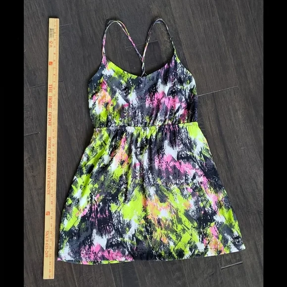 Bar III Multicolor paint splatter dress, size Large - Picture 4 of 6
